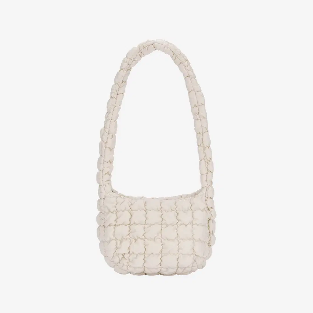 COS COS Quilted Messenger Bag Beige