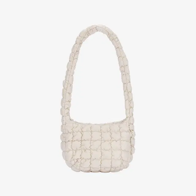 COS COS Quilted Messenger Bag Beige - view 2