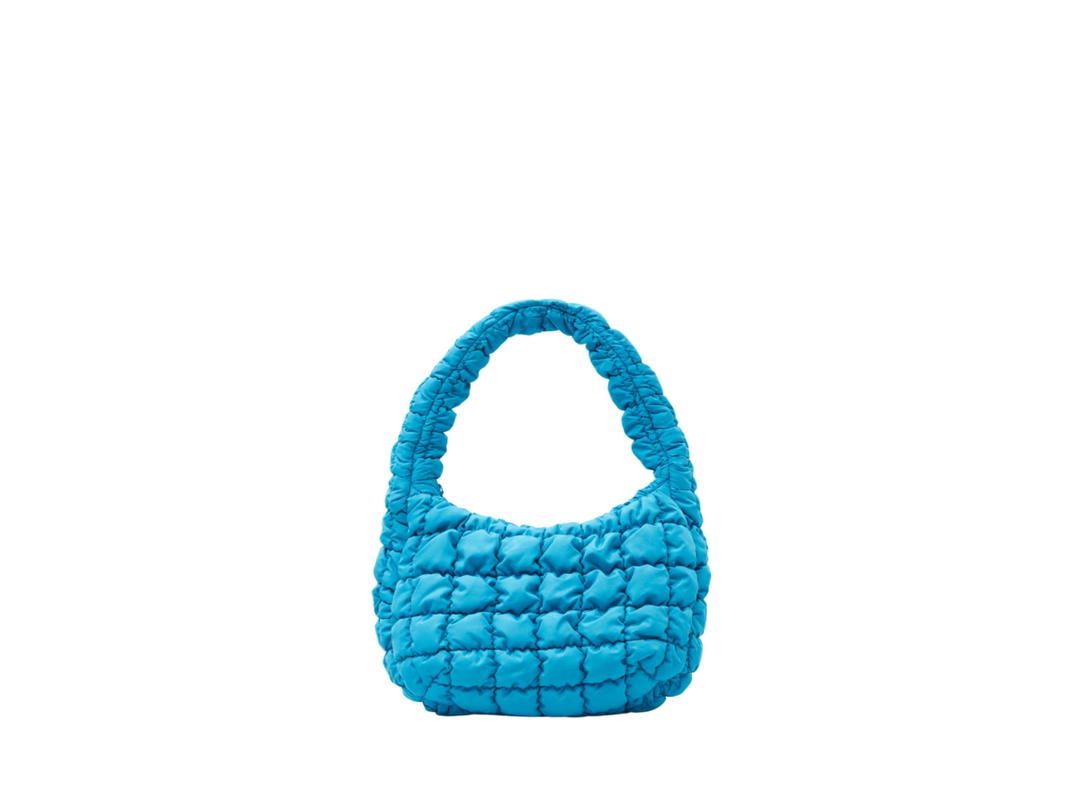 COS COS Quilted Mini Bag Bright Turquoise