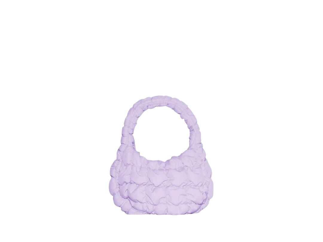 COS Cos Quilted Micro Bag In Cotton Canvas Purple