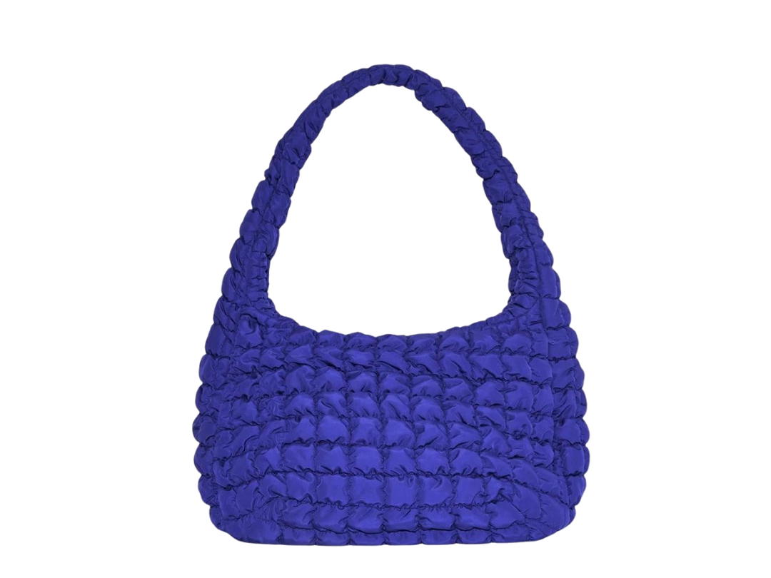 COS COS Quilted Oversized Shoulder Bag Blue