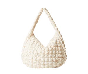 COS Quilted Oversized Shoulder Bag Off White