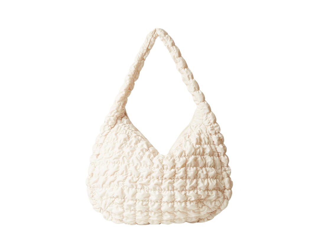COS COS Quilted Oversized Shoulder Bag Off White