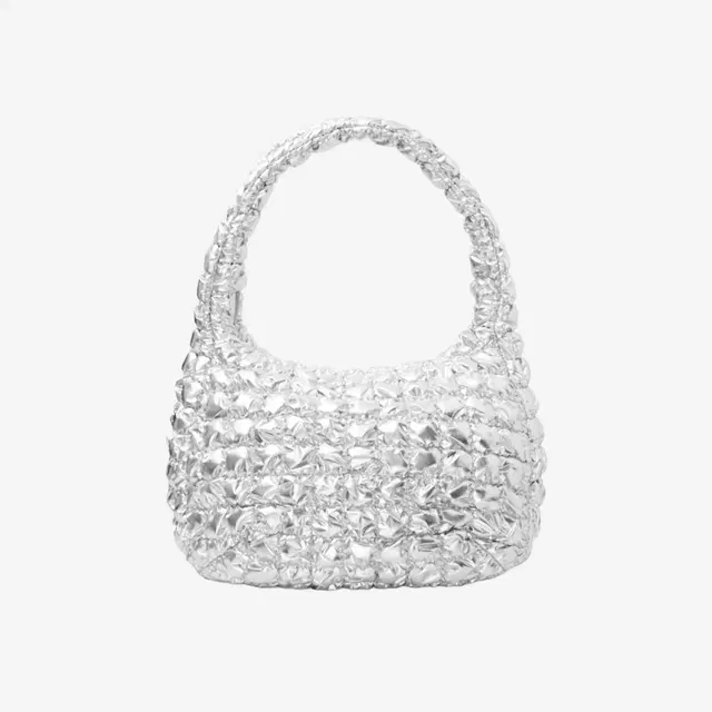 COS COS Quilted Oversized Shoulder Bag Silver - view 1