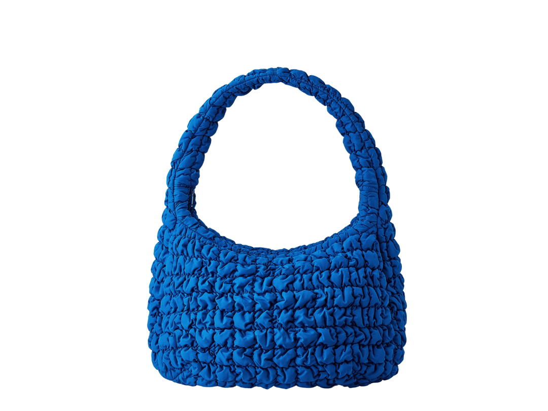 COS COS Quilted Oversized Shoulder Cloud Bag Blue 2