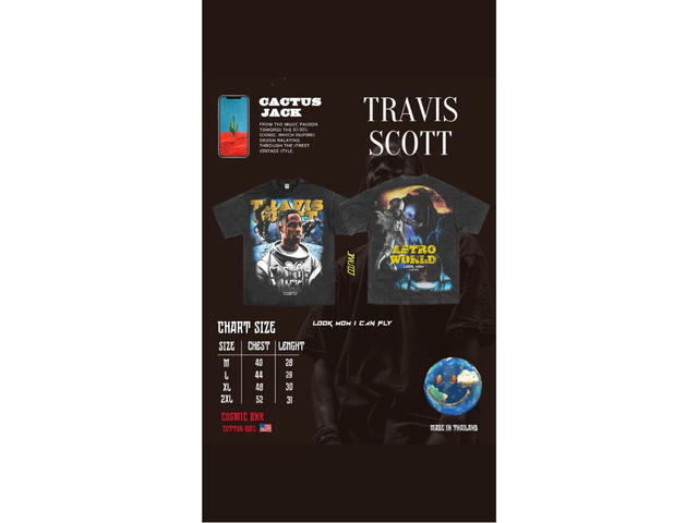Cosmic Cosmic Travis Scott Rap Tee Black - view 7