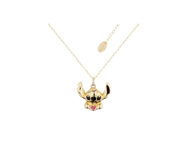 Couture Kingdom Couture Kingdom Disney Lilo and Stitch Crystal Heart Necklace (Gold) - view 1
