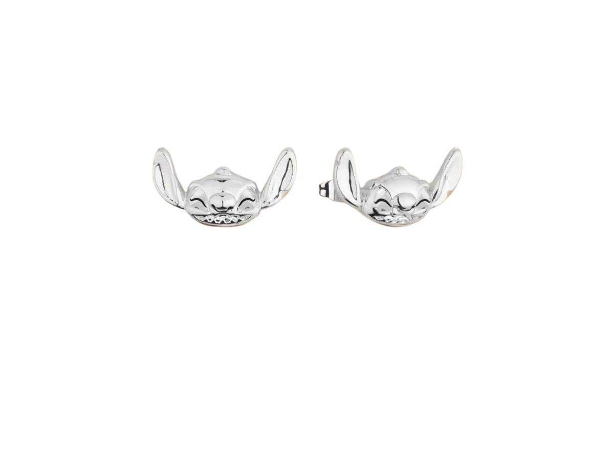 Couture Kingdom Couture Kingdom Disney Stitch Smile Stud Earrings Silver