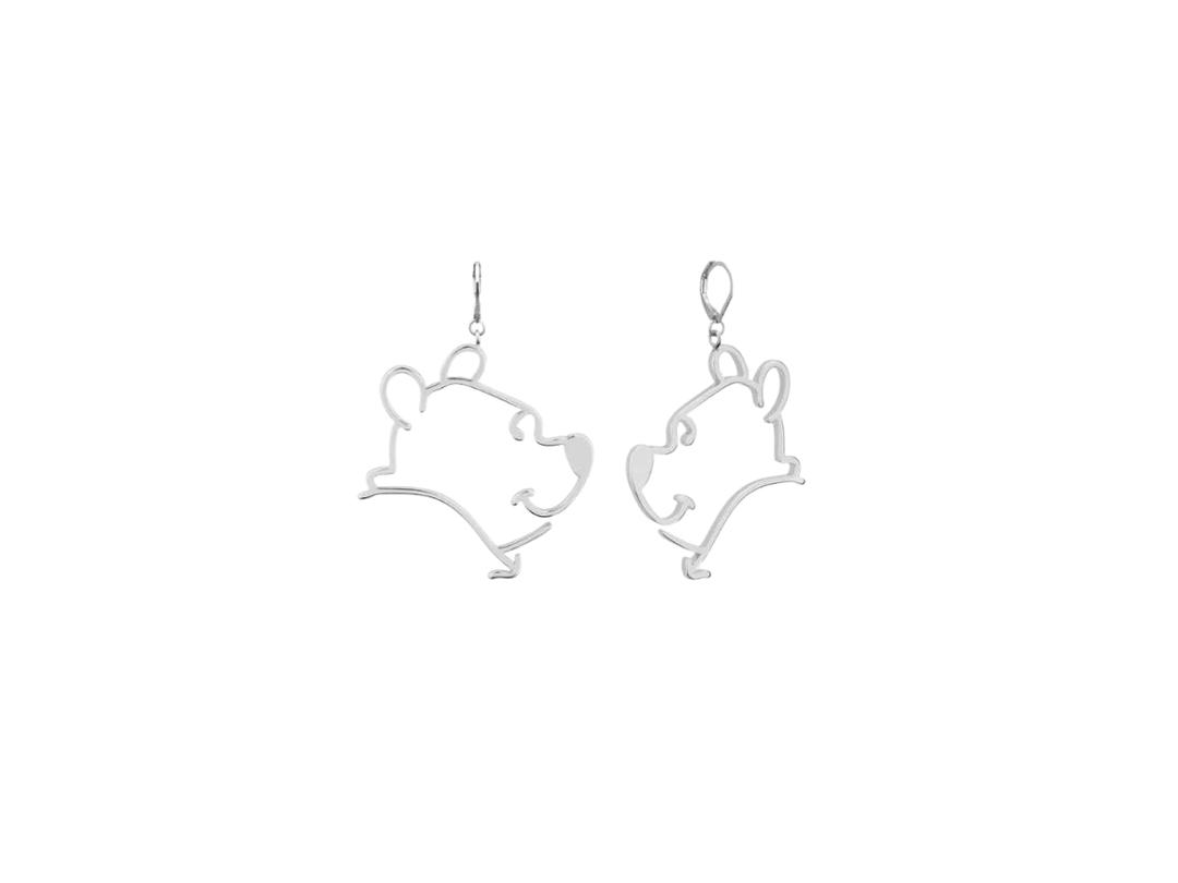 Couture Kingdom Couture Kingdom Disney Winnie the Pooh Outline Drop Earrings