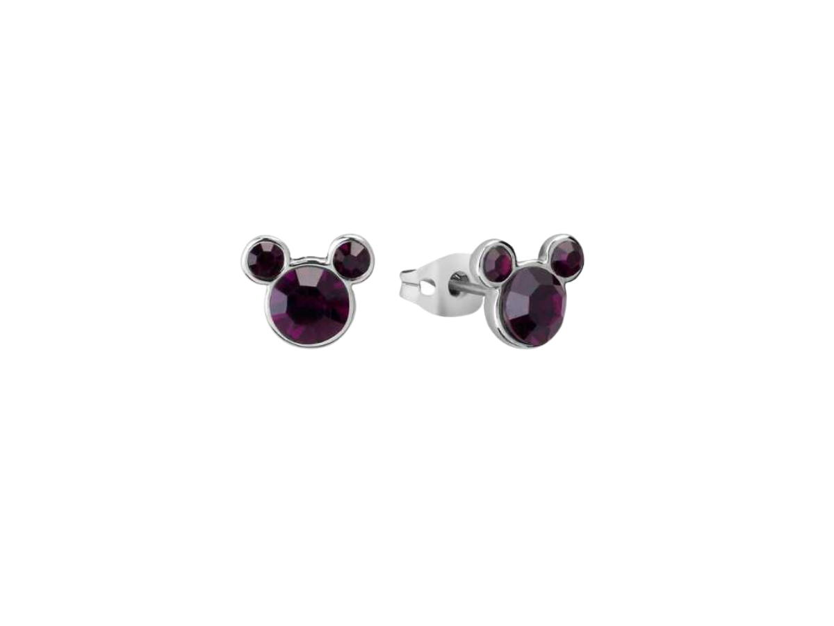 Couture Kingdom Couture Kingdom ECC Disney Mickey Mouse February Birthstone Stud Earrings
