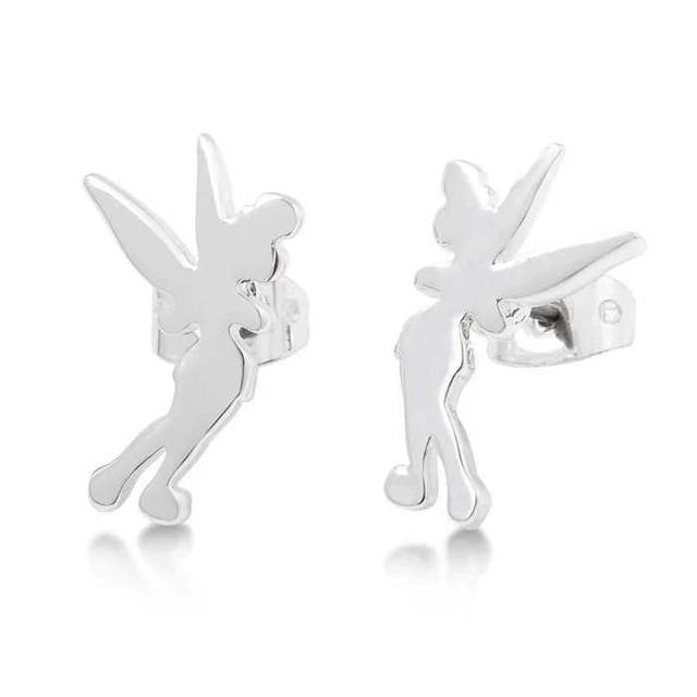 Couture Kingdom Couture Kingdom Tinker Bell Silhouette Stud Earrings Silver - view 2