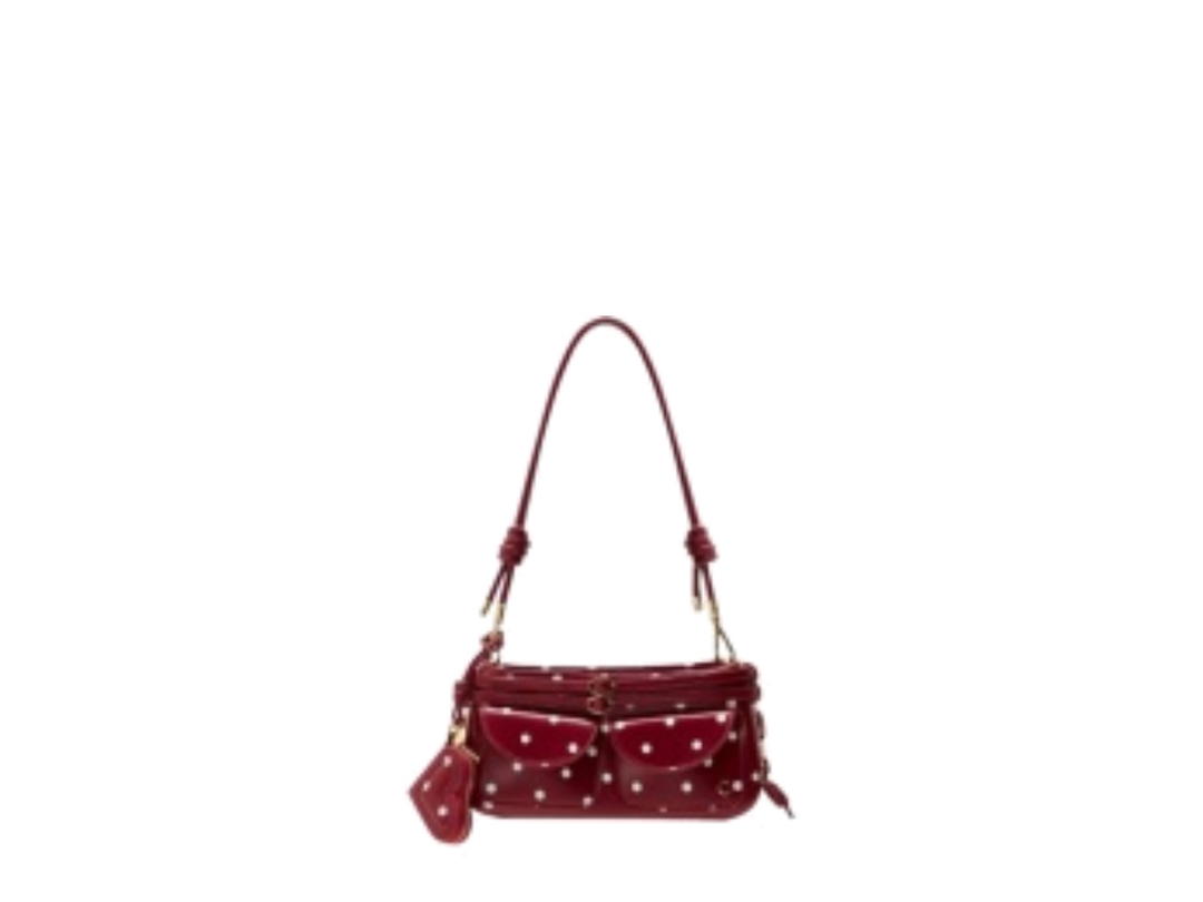 Cozii Cozii Alice Double Double Bag In Polka Dot Red