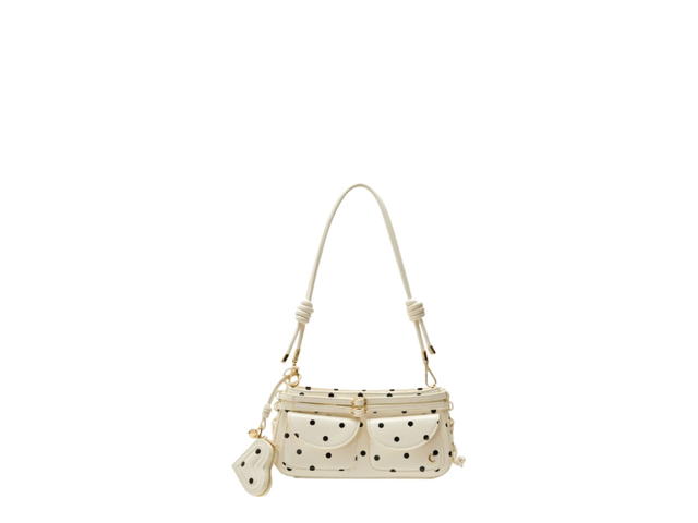 Cozii Cozii Alice Double Double Bag In Polka Dot White - view 1