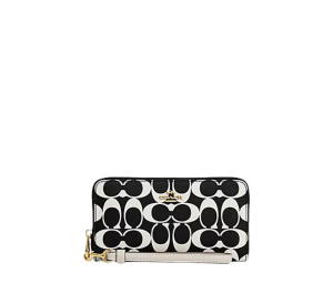 Buy Coach Long Zip Around Wallet In Signature Canvas Black at Sasom – Authentic and Ready to Ship