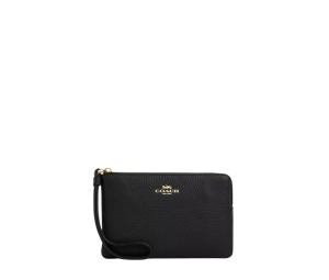 Buy Coach Corner Zip Wristlet Black at Sasom – Authentic and Ready to Ship