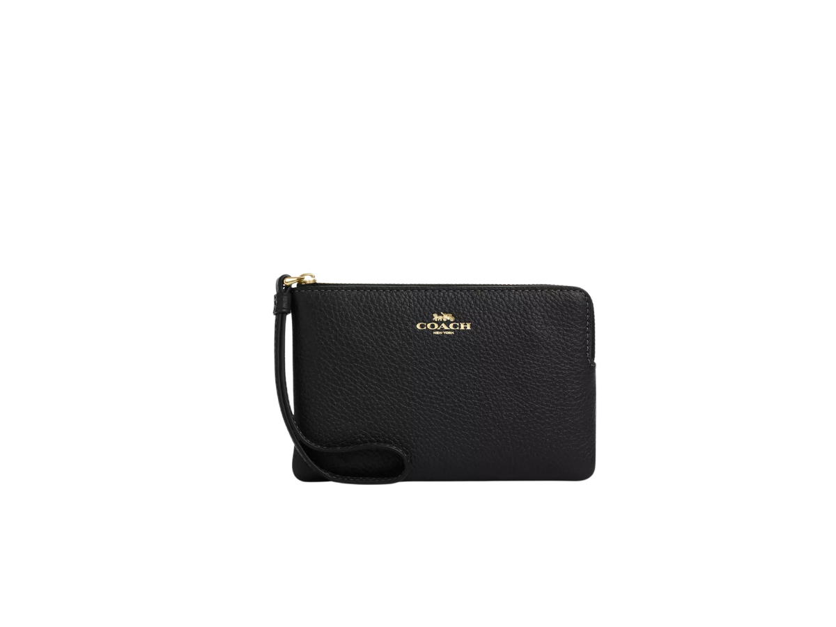 Coach Coach Corner Zip Wristlet Black