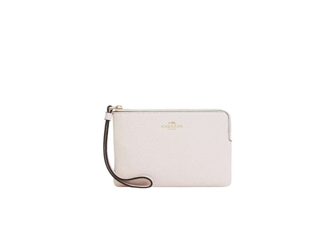 Coach Coach Corner Zip Wristlet Chalk