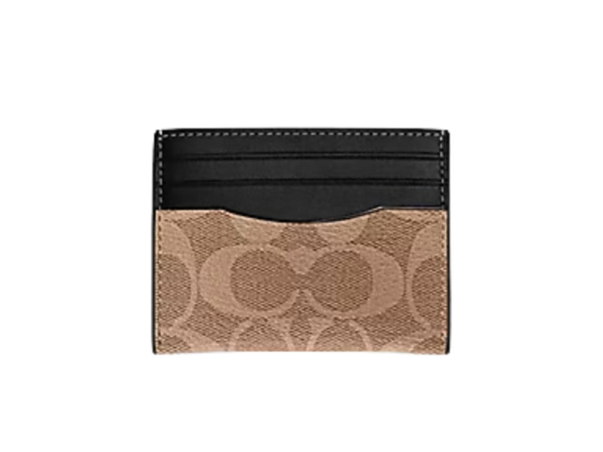 Coach Coach Slim Id Card Case Gunmetal Tan