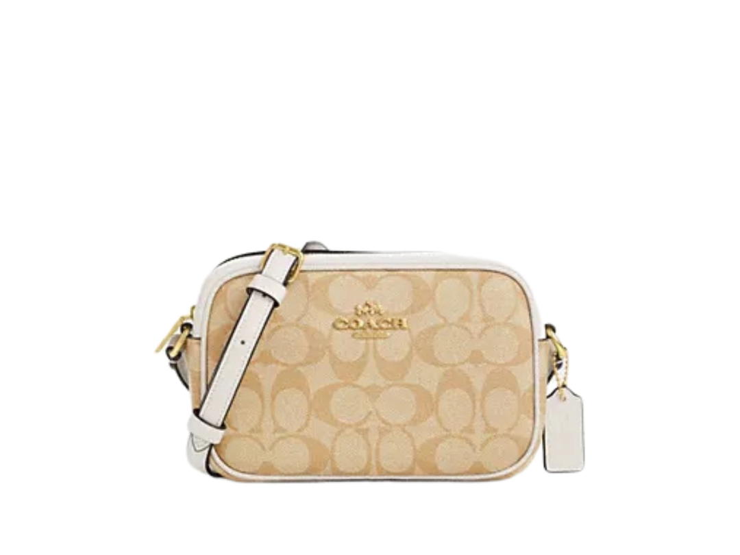 Coach Coach Mini Jamie Camera Bag In Signature Canvas With Gold Tone Hardware Light Khaki Chalk