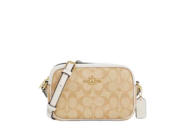 Coach Coach Mini Jamie Camera Bag In Signature Canvas With Gold Tone Hardware Light Khaki Chalk - view 1
