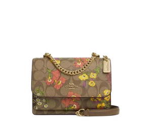 Buy Coach Mini Klare Crossbody Signature Canvas With Floral Print Gold & Khaki at Sasom – Authentic and Ready to Ship