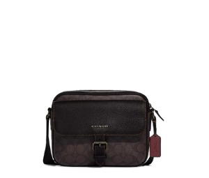 Buy Coach Hudson Crossbody Bag In Signature Canvas Mahogany Black at Sasom – Authentic and Ready to Ship