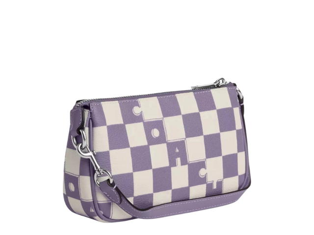 Coach Coach Nolita 19 With Checkerboard Print Light Violet Chalk - view 2