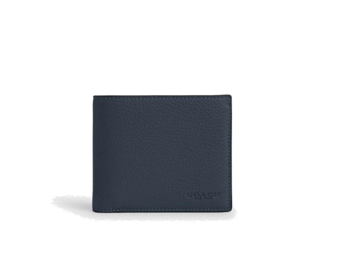 Coach Coach 3 In 1 Wallet Pebble Leather Denim