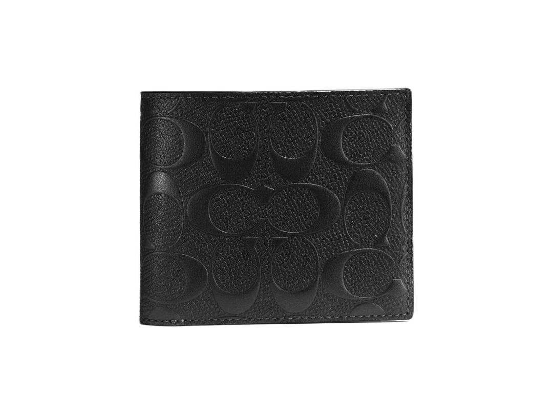 Coach Coach 3 IN 1 Wallet Signature Leather Black