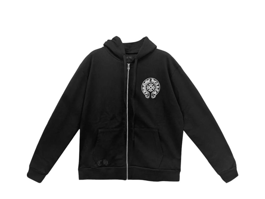 Chrome Hearts Chrome Hearts Beijing Exclusive Horseshoe Zip Up Hoodie Black