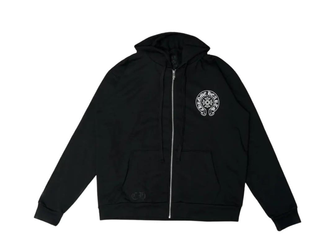 Chrome Hearts Chrome Hearts London Exclusive Horseshoe Zip Up Hoodie Black