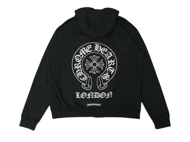 Chrome Hearts Chrome Hearts London Exclusive Horseshoe Zip Up Hoodie Black - view 2