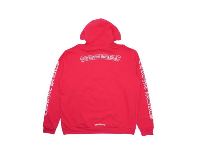 Chrome Hearts Chrome Hearts Scroll Logo Hoodie Red - view 2