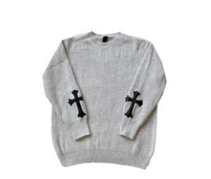 Buy Chrome Hearts Cross Detail Sweater Gray at Sasom – Authentic and Ready to Ship