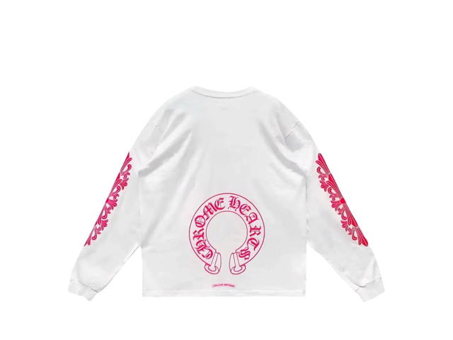 Chrome Hearts Chrome Hearts Magenta Horseshoe floral Long sleeve tee White - view 2