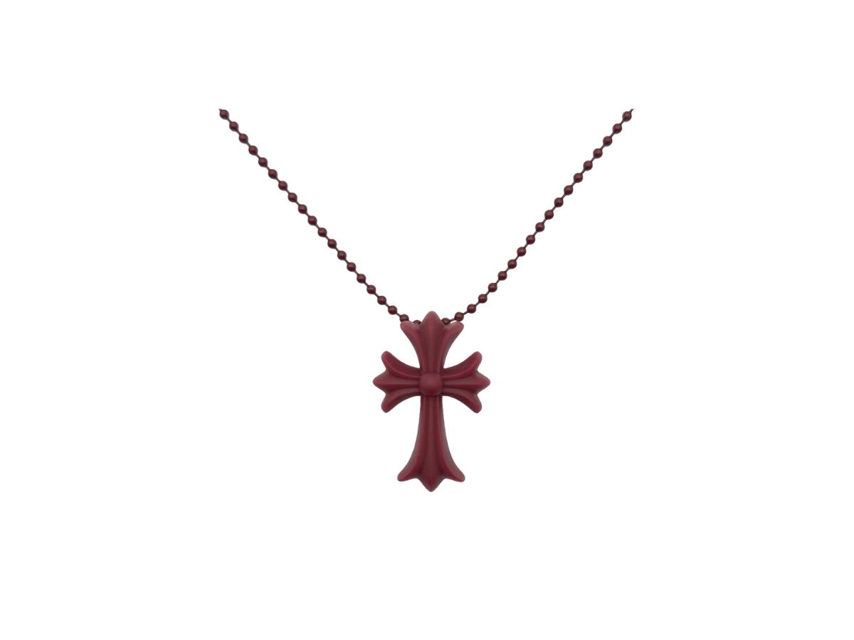 Chrome Hearts Chrome Hearts Silichrome CH Cross Pendant Dark Wine