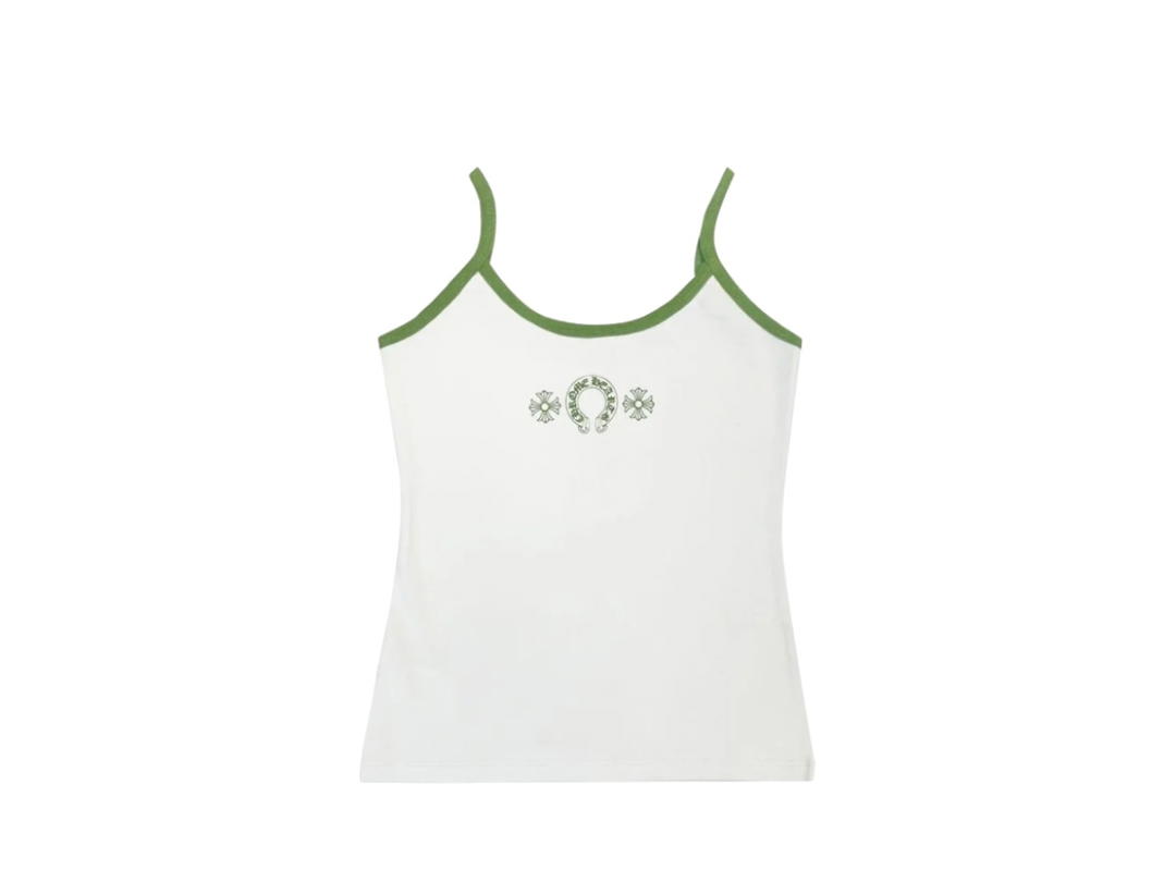 Chrome Hearts Chrome Hearts Horseshoe Logo Tank Top Green White