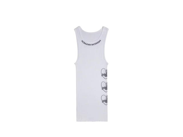 Chrome Hearts Chrome Hearts Love You' Floral Heart White Tank Top White - view 1