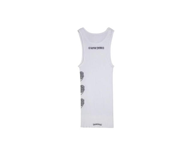 Chrome Hearts Chrome Hearts Love You' Floral Heart White Tank Top White - view 2