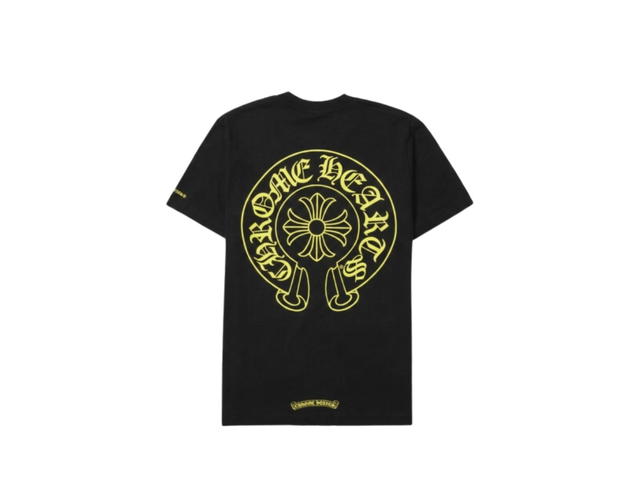 Chrome Hearts Chrome Hearts Neon Yellow Horseshoe S/S T-Shirt Black - view 2