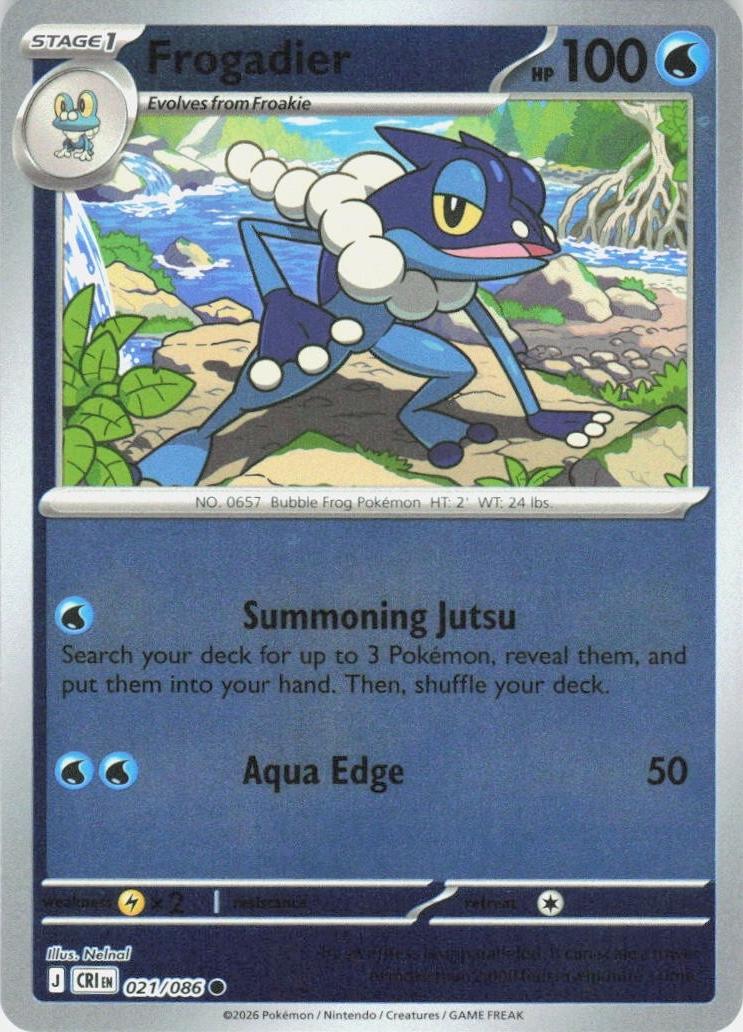 Pokemon Pokemon Frogadier C [CRI 021/086] Mega Evolution "Chaos Rising" [ReverseHolo] (EN)