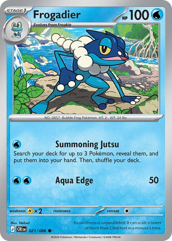 Pokemon Pokemon Frogadier C [CRI 021/086] Mega Evolution "Chaos Rising" (EN)