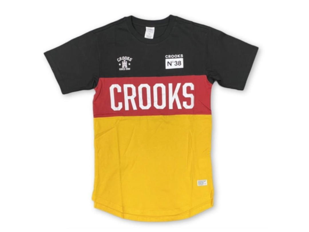 Crooks & Castles Crooks & Castles Crooks Sporting Tee Black/Yellow