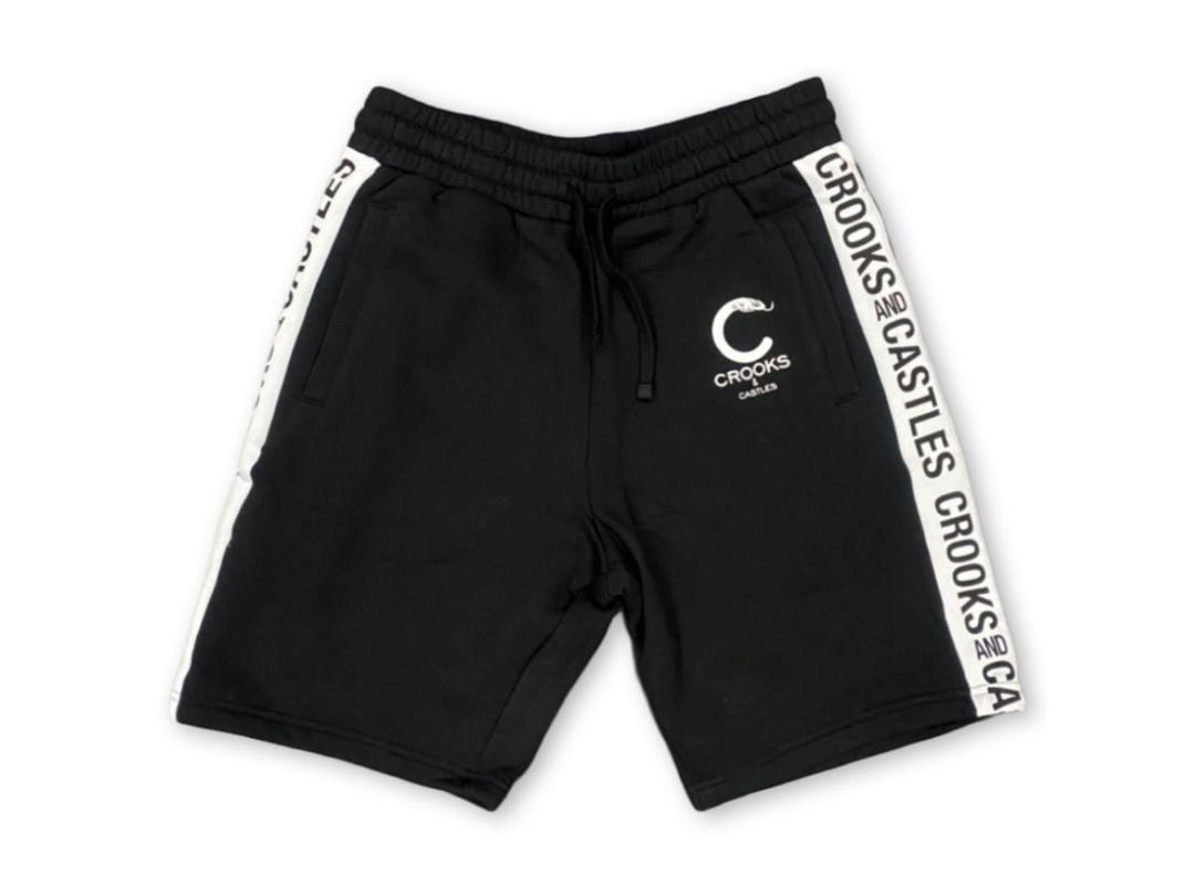 Crooks & Castles CROOKS & CASTLES SIDE LINE Sweatshort Black