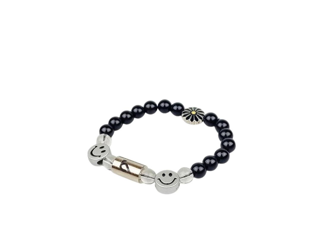 Crowcinz Crowcinz Daisy Smiley Bracelet (Onyx/Black)