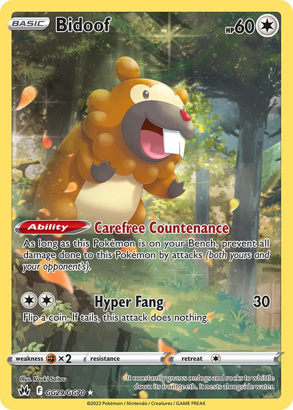 Pokemon Pokemon Bidoof TG [CRZ GG29/GG70] Sword & Shield "Crown Zenith Galarian Gallery" (EN)