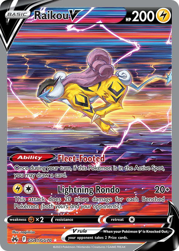 Pokemon Pokemon Raikou V [CRZ GG41/GG70] Sword & Shield "Crown Zenith Galarian Gallery" (EN)