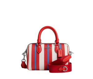 Buy Coach Mini Rowan Crossbody With Stripe Print Silver Chalk Multicolor at Sasom – Authentic and Ready to Ship