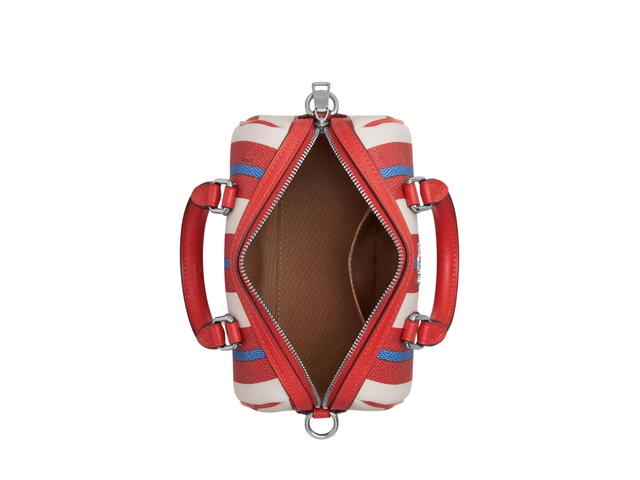 Coach Coach Mini Rowan Crossbody With Stripe Print Silver Chalk Multicolor - view 3