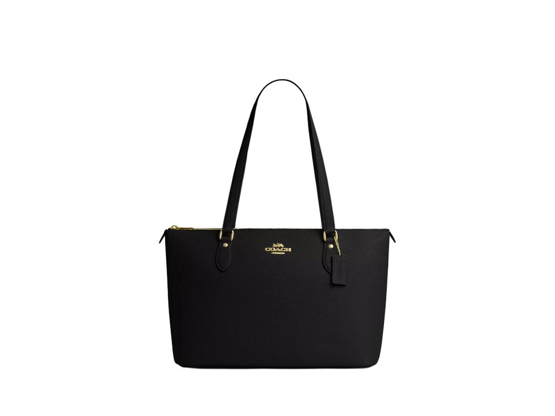 Coach Coach Gallery Tote Bag Gold Hardware with Black